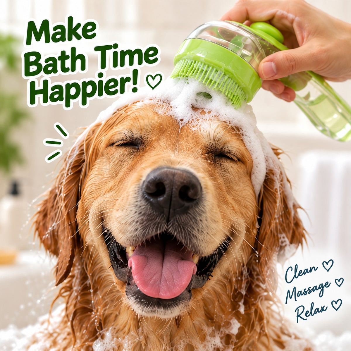 2-in-1 Pet Bath Massage Brush