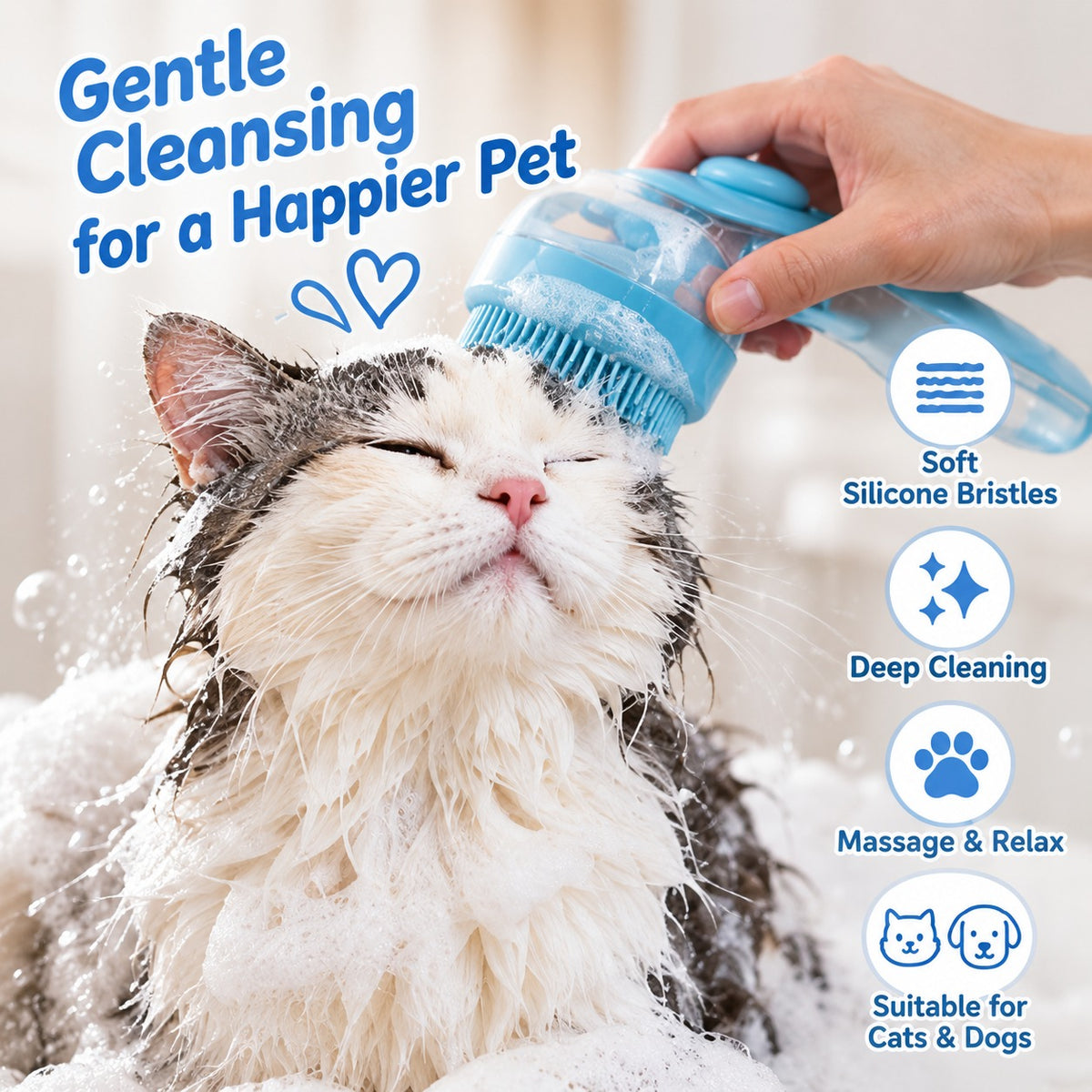 2-in-1 Pet Bath Massage Brush
