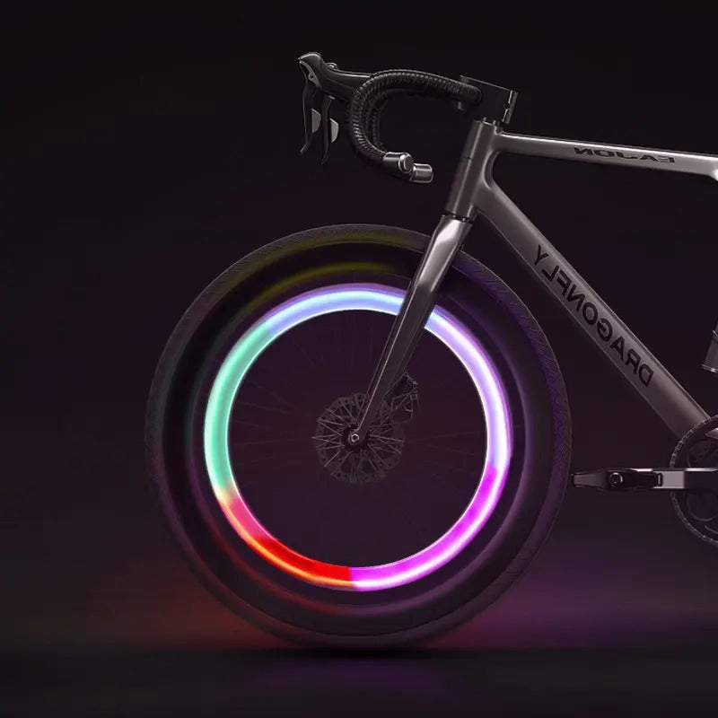 Bicycle valve cap light，multi-color warning atmosphere light