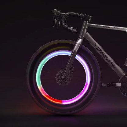 Bicycle valve cap light，multi-color warning atmosphere light