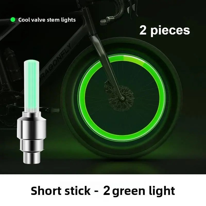 Bicycle valve cap light，multi-color warning atmosphere light